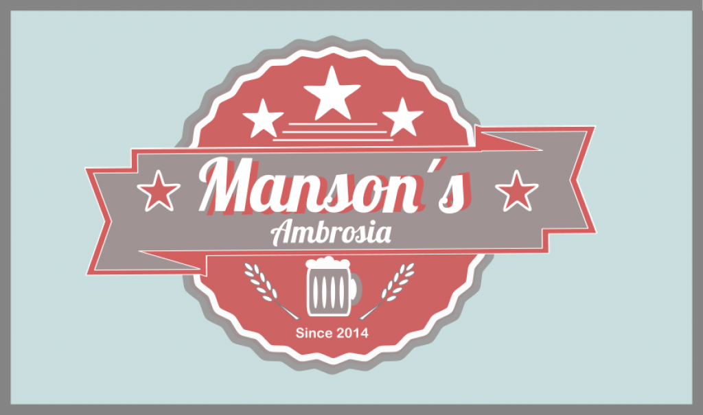 mansons ambrosia logo label